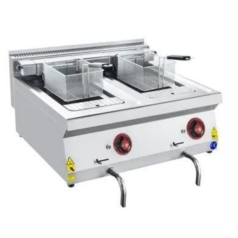 CSA 700 Edge Seri Fritöz Set Üstü Elektrikli 12+12 Lt 80x70 Cm