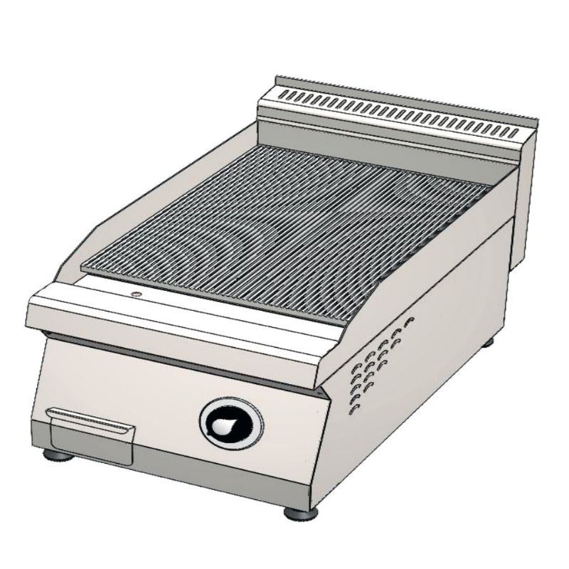 CSA 700 Edge Seri Oluklu Pleyt Izgara Set Üstü Elektrikli 40x70 Cm