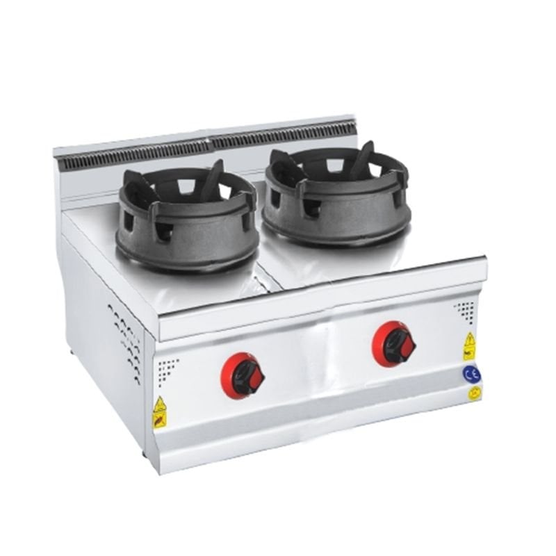 CSA 700 Seri 2 Gözlü Wok Ocak Set Üstü Lpg'li 80x70 Cm