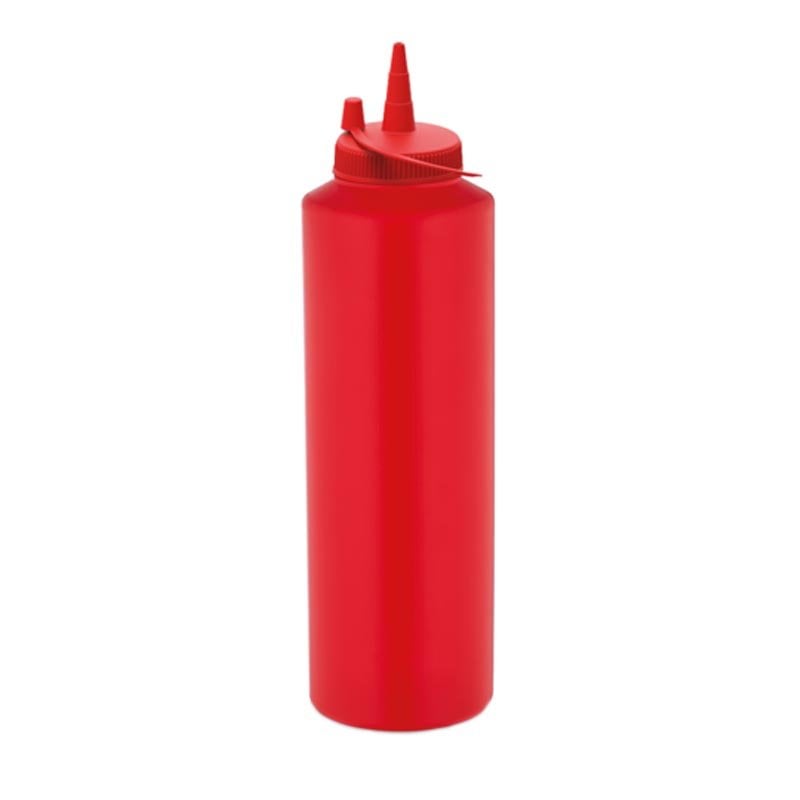 GastroPlast GPSC-1000 Kapaklı Fişek Sosluk 1000 ml Kırmızı