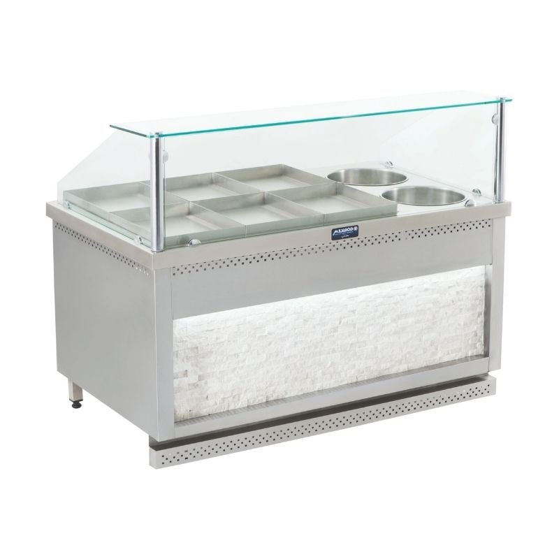 Görkem Sulu Yemek Tezgahı 4+2 Tepsili Gazlı 115x85 Cm