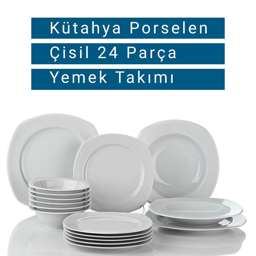 Kütahya Porselen Çisil 24 Parça Yemek Takımı