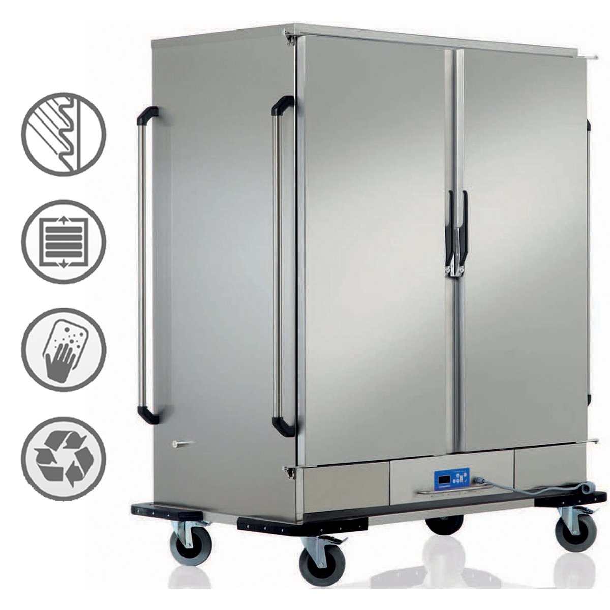 Öztiryakiler Banket Arabası, Isıtmalı, GN2/1 11+11, Çİft Inox Kapı, 6644