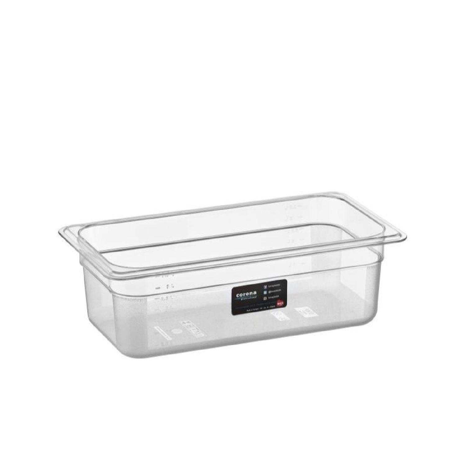 Bora Plastik Gastronom Polikarbon Küvet, GN 1/3-100, 3.5 L