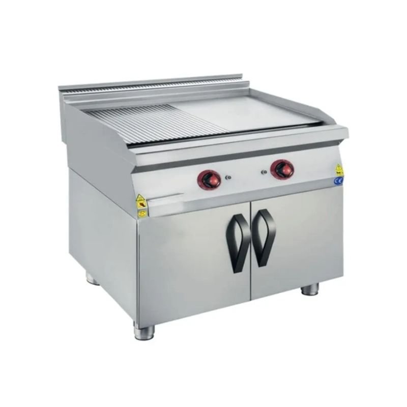 CSA 900 Edge Seri Yarı Oluklu Pleyt Izgara Dolaplı Doğalgazlı 80x90 Cm