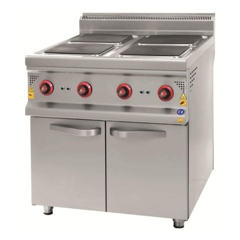 CSA 900 Seri 4 Kare Pleytli Ocak Dolaplı Elektrikli 80x90 Cm