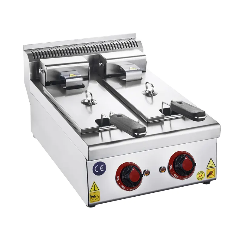 CSA Snack Seri Fritöz Set Üstü Elektrikli 3+3 Lt 40x57 Cm