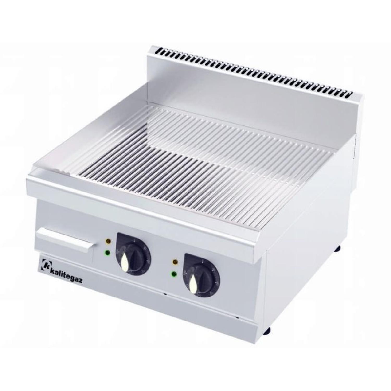 Kalitegaz GG6060EC 600 Seri Krom Kaplı Pleyt Izgara Oluklu 60x60 Cm Elektrikli 400 V