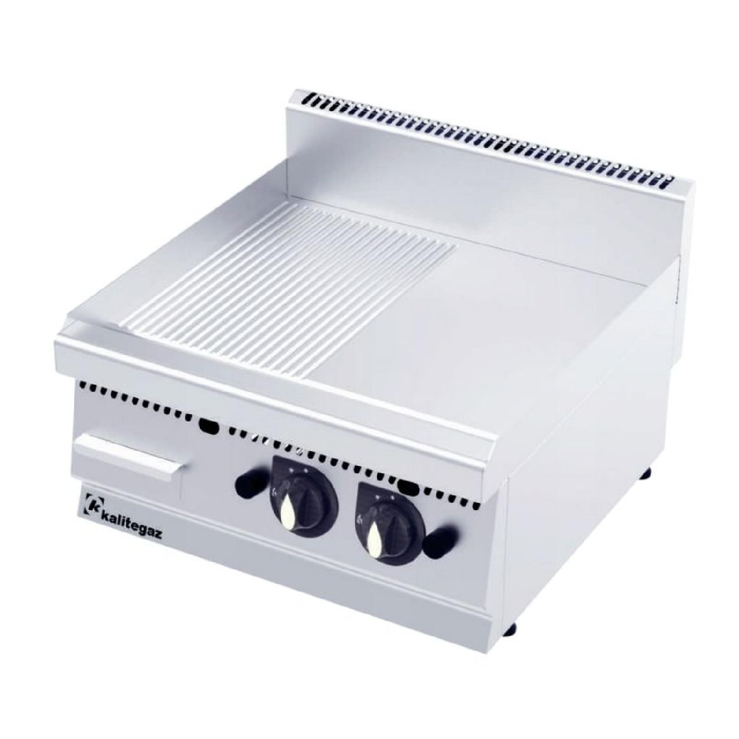 Kalitegaz GS1260GC 600 Seri Krom Kaplı Pleyt Izgara Yarı Oluklu 120x60 Cm Gazlı