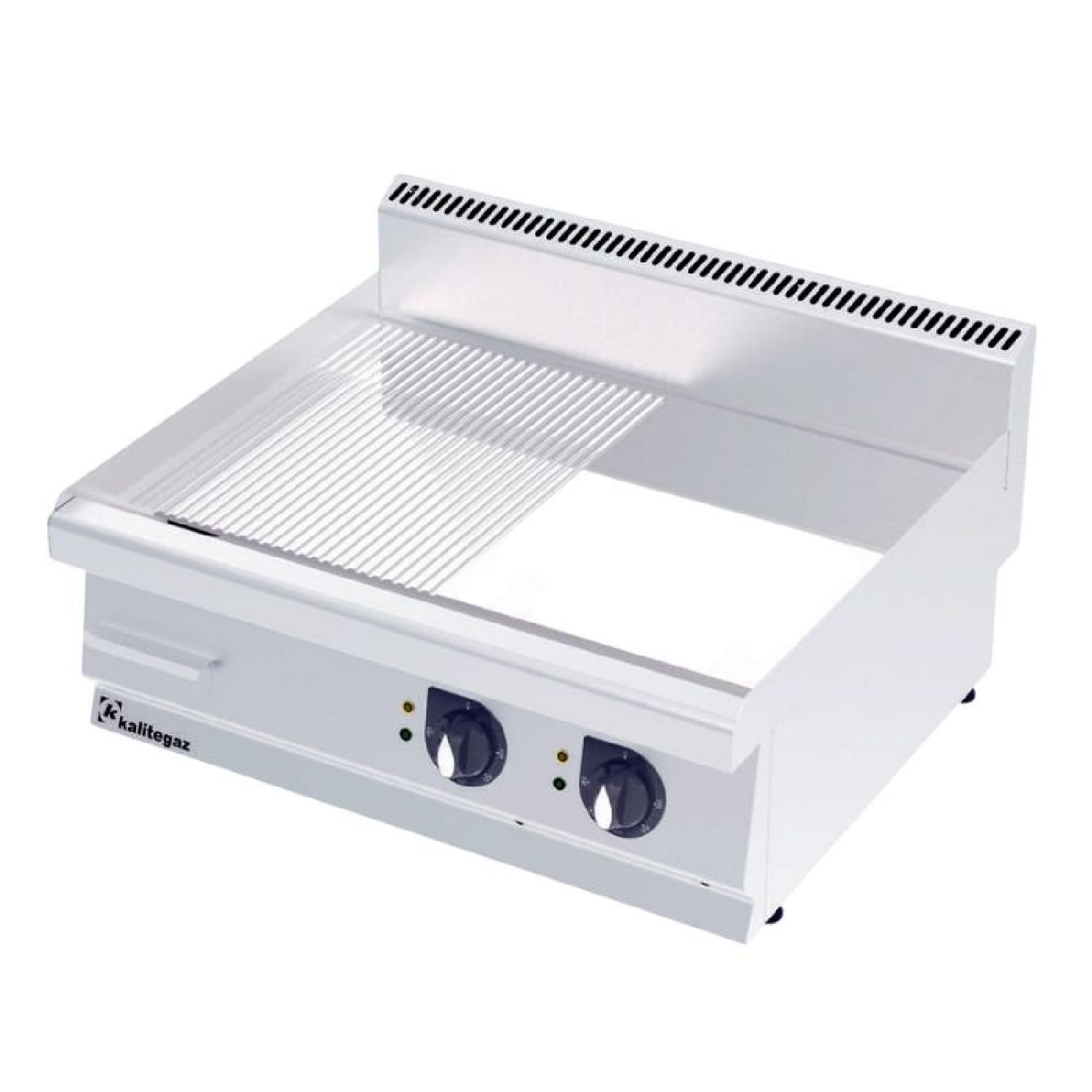 Kalitegaz GS1270EC 700 Seri Krom Kaplı Pleyt Izgara Yarı Oluklu 120x70 Cm Elektrikli 400 V