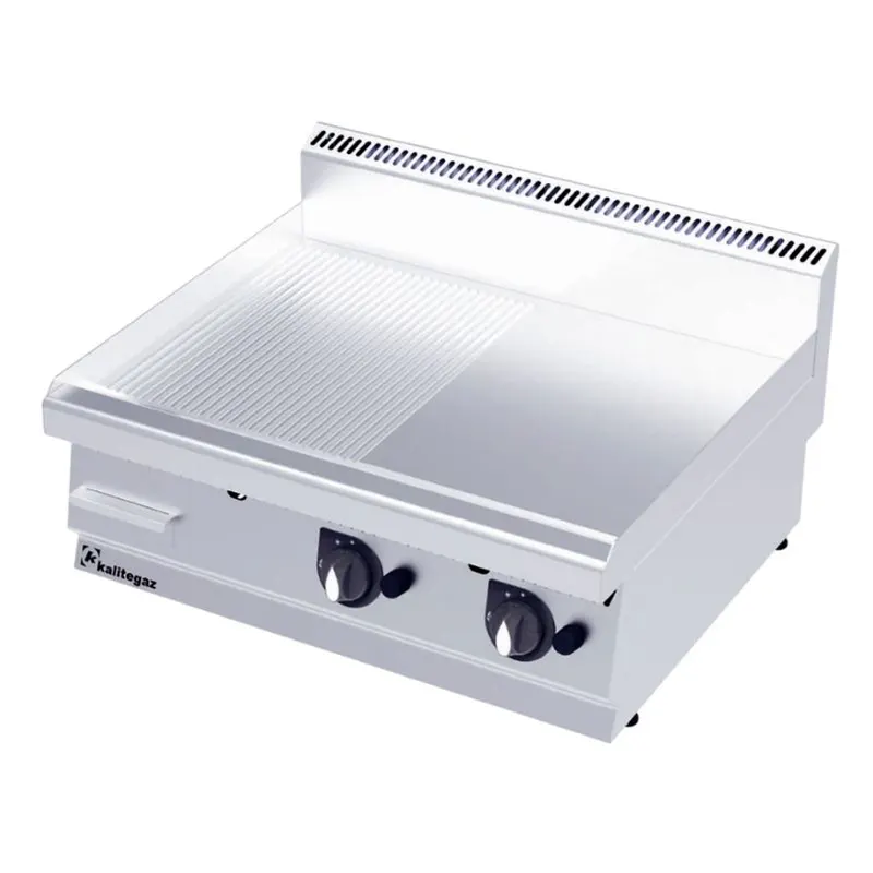 Kalitegaz GS8070G 700 Seri Pleyt Izgara Yarı Oluklu 80x70 Cm Gazlı