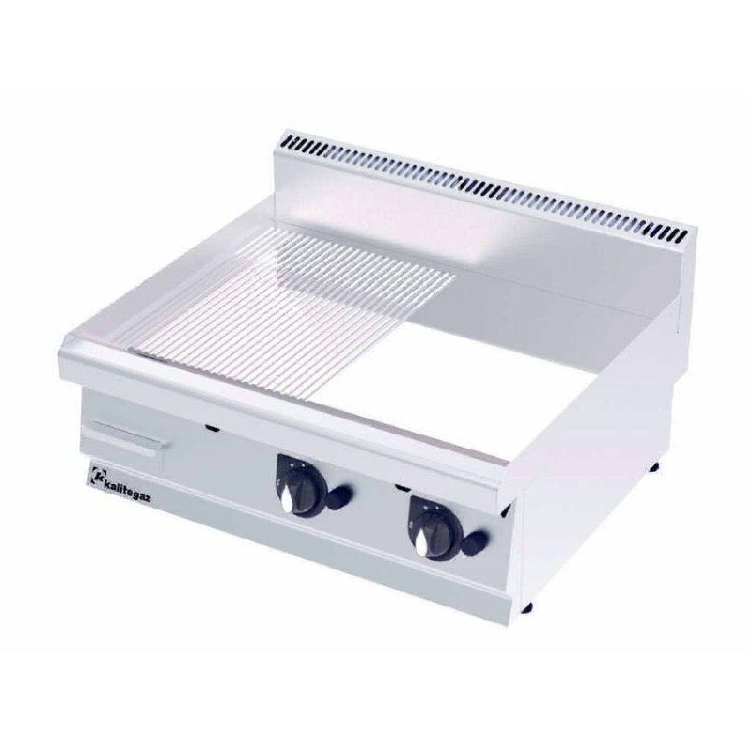 Kalitegaz GS9070GC 700 Seri Krom Kaplı Pleyt Izgara Yarı Oluklu 90x70 Cm Gazlı