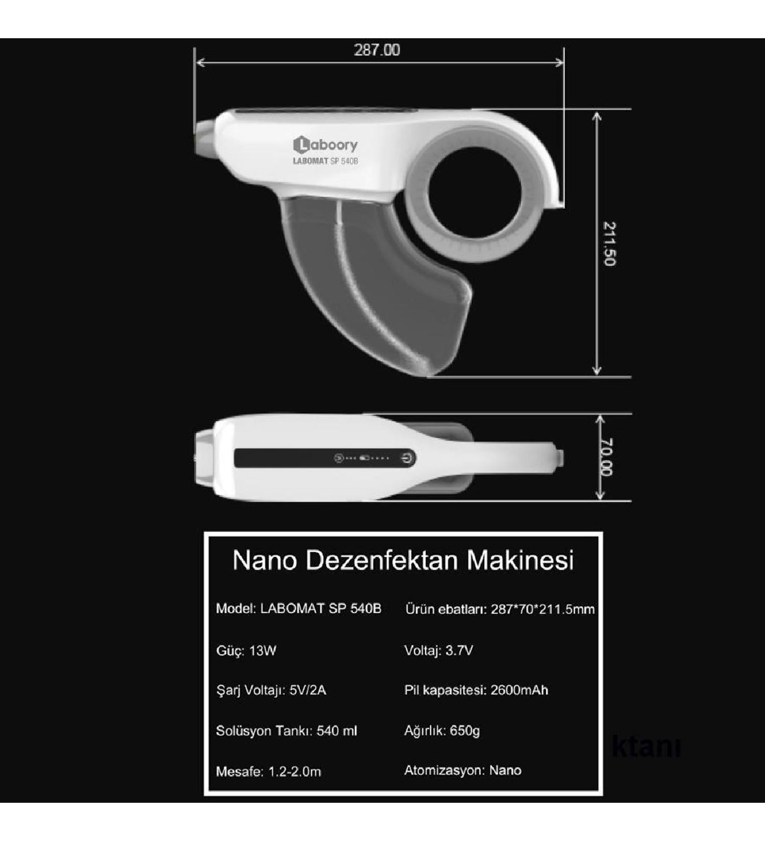 Laboory Labomat SP 540B Püskürtmeli Nano Dezenfektan Makinesi
