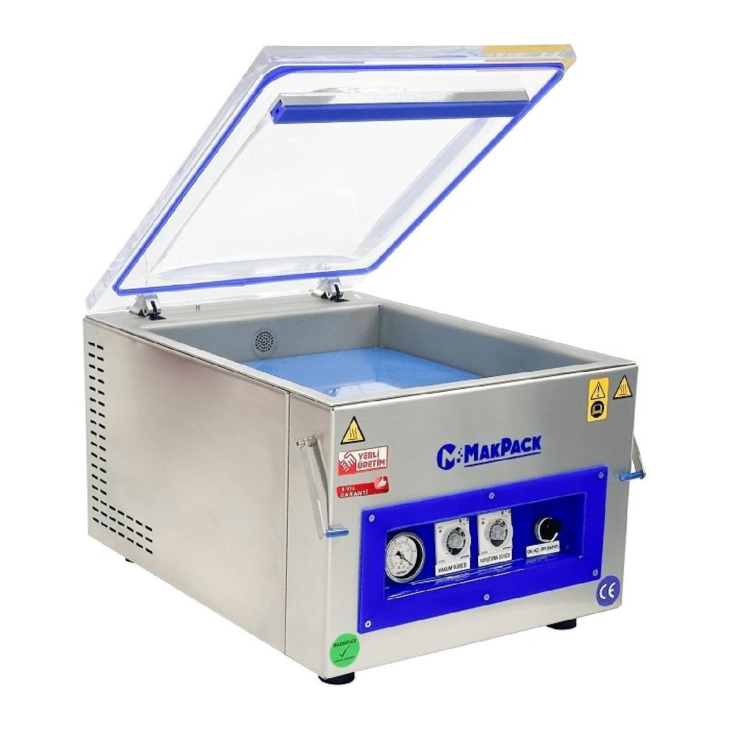 MakroPack MP-350-T1/S آلة تغليف بالتفريغ، شريط لحام فردي، 35 سم، 10م3/ساعة