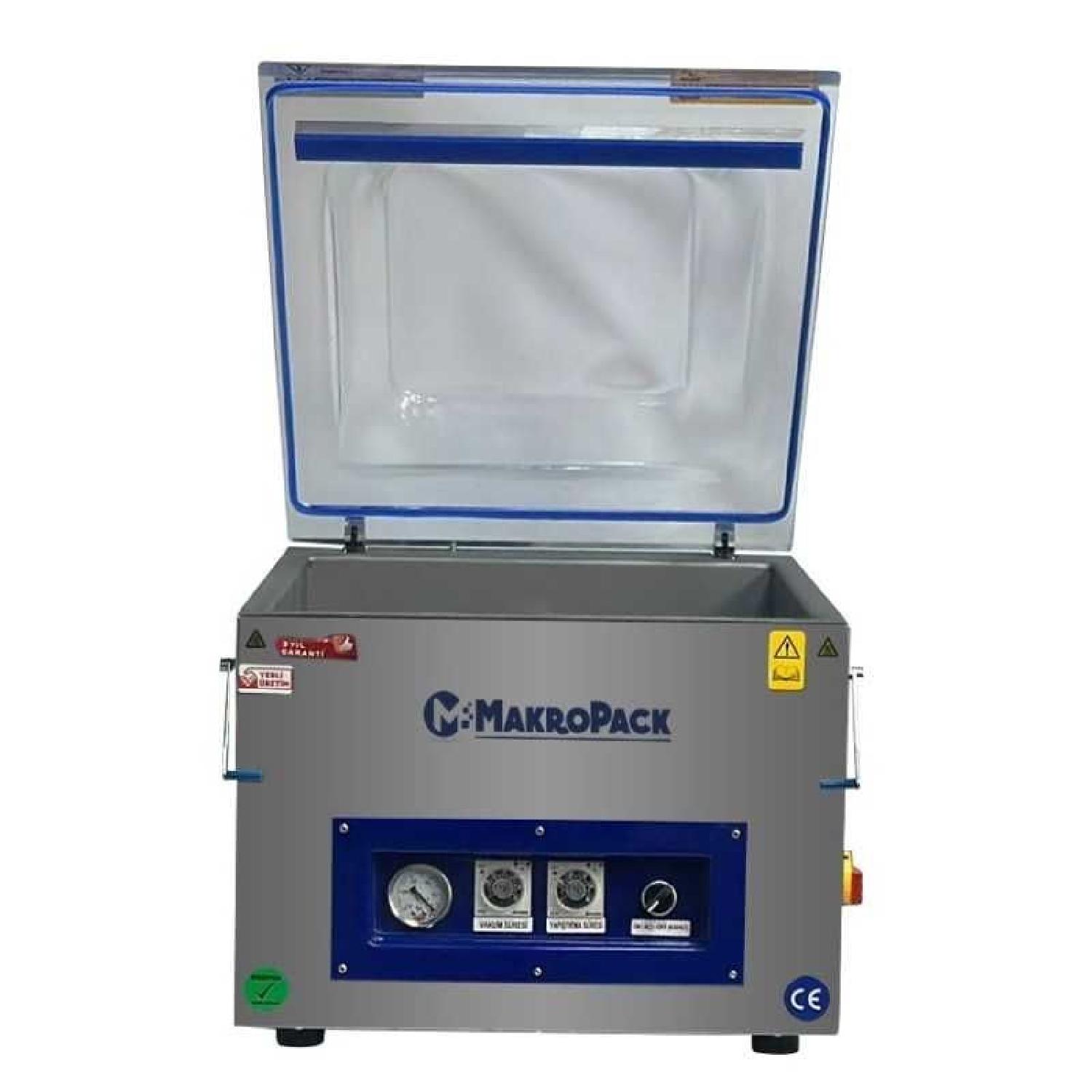 MakroPack MP-450-T1/S آلة تغليف بالتفريغ، شريط لحام مفرد، 45 سم، 20م3/ساعة