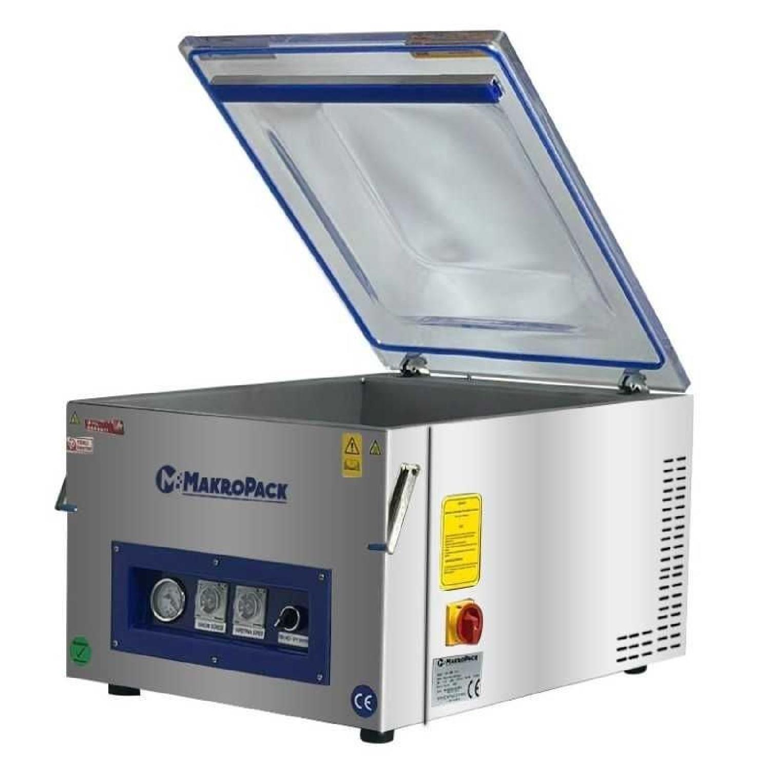 MakroPack MP-450-T1/S آلة تغليف بالتفريغ، شريط لحام مفرد، 45 سم، 20م3/ساعة