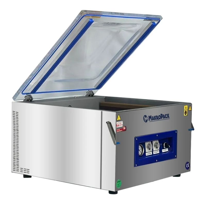 MakroPack MP-510-T2/S آلة تغليف بالتفريغ، شريط لحام مزدوج، 50 سم، 20م3/ساعة