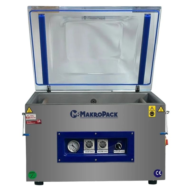 MakroPack MP-510-T2/S آلة تغليف بالتفريغ، شريط لحام مزدوج، 50 سم، 20م3/ساعة