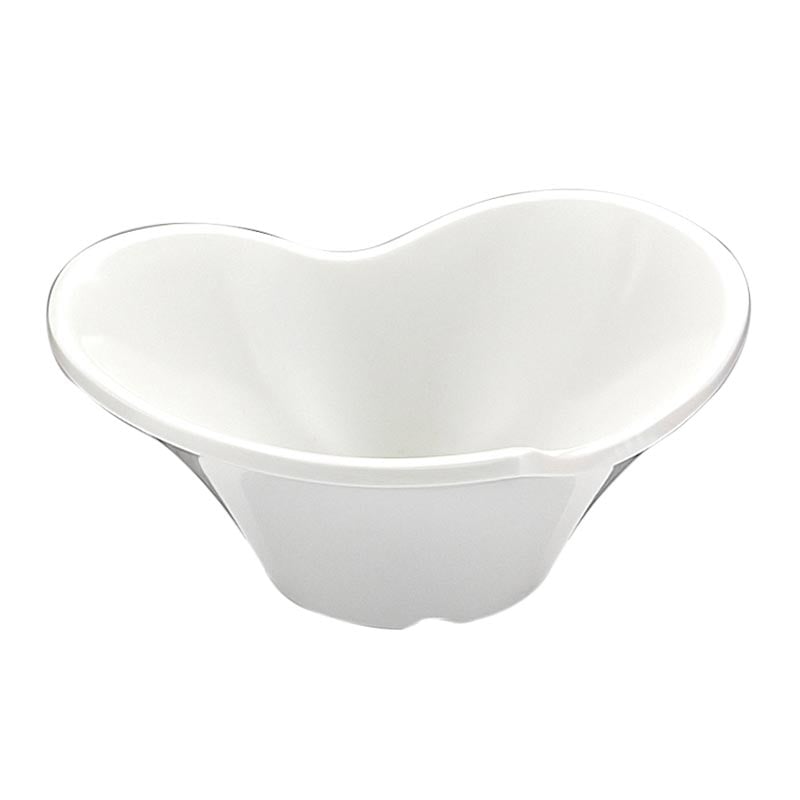 Biradlı BRD-517803 Çiçek Melamin Sunum Tabağı, 8x7x3 cm, Beyaz