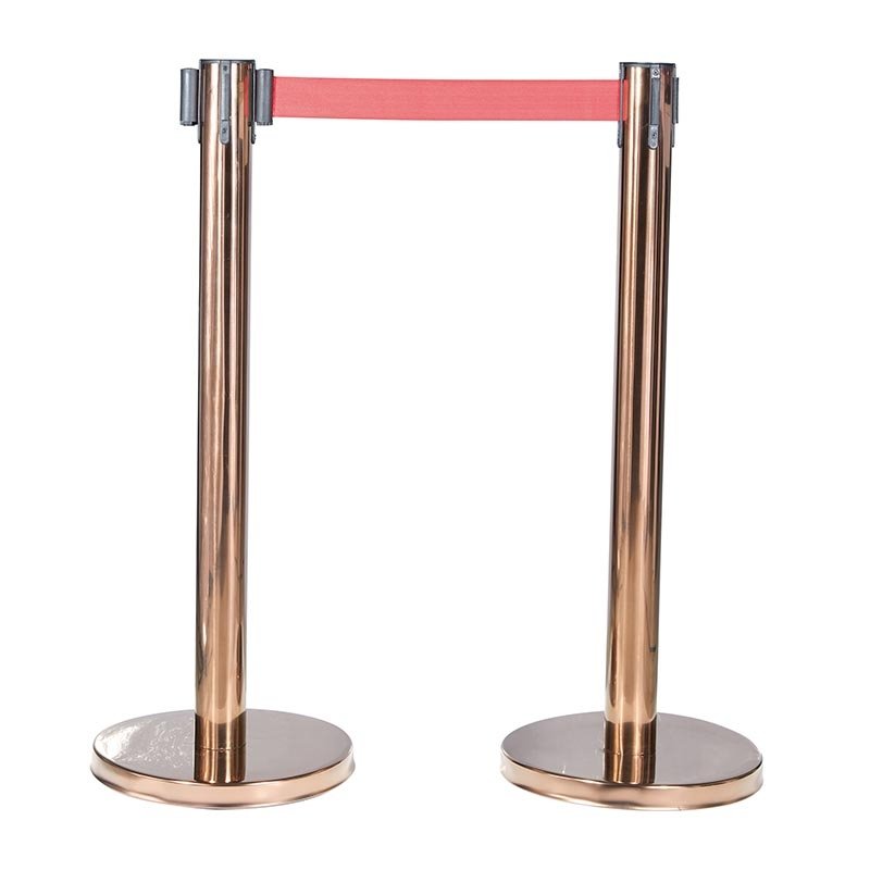 Biradlı GRV-278 Steel Retractable Belt Barrier, 275x90 cm, Copper
