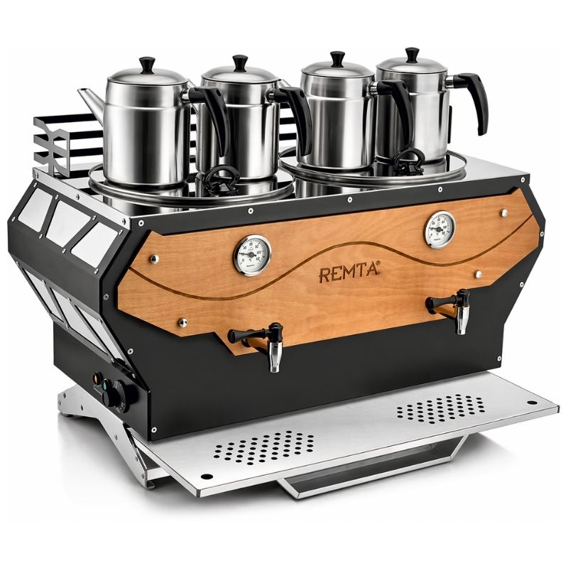 Remta DE24 Pro 4 Demlikli Jumbo Çay Makinesi Şamandıralı Elektrikli 43 Litre