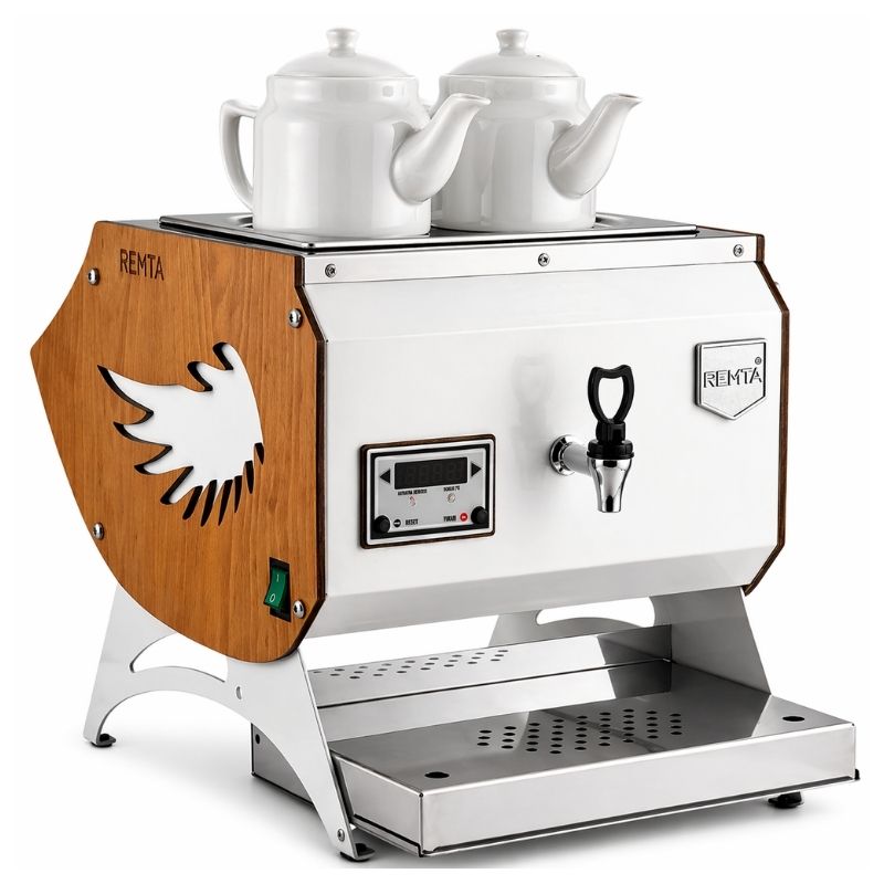 Remta DE30 2 Demlikli Angel Model Çay Makinesi Şamandıralı Elektrikli İnox 8.5 Litre