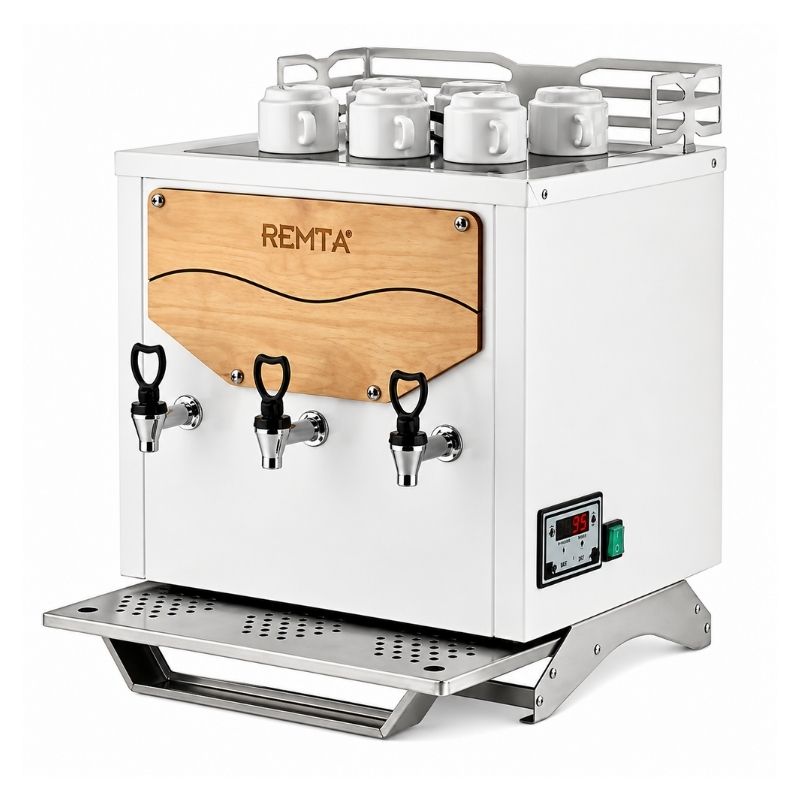 Remta DE31 Master Çay Makinesi 3 Musluklu Şamandıralı Beyaz Elektrikli 21.5 Litre