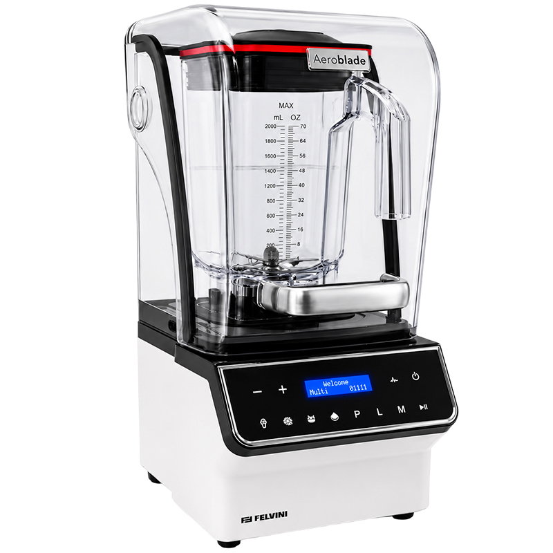 Felvini AeroBlade Digital Bar Blender with Noise Reduction Cover 2 Liters 1800 W White