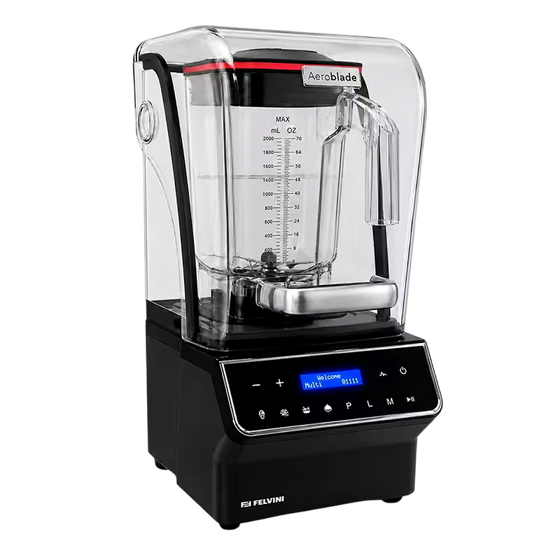 Felvini AeroBlade Dijital Bar Blender Gürültü Önleyici Kapaklı 2 Litre 1800 W Siyah