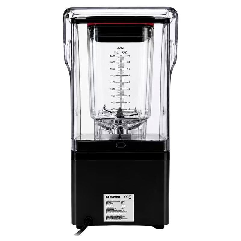 Felvini AeroBlade Dijital Bar Blender Gürültü Önleyici Kapaklı 2 Litre 1800 W Siyah