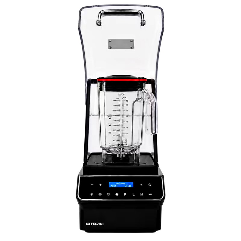 Felvini AeroBlade Dijital Bar Blender Gürültü Önleyici Kapaklı 2 Litre 1800 W Siyah