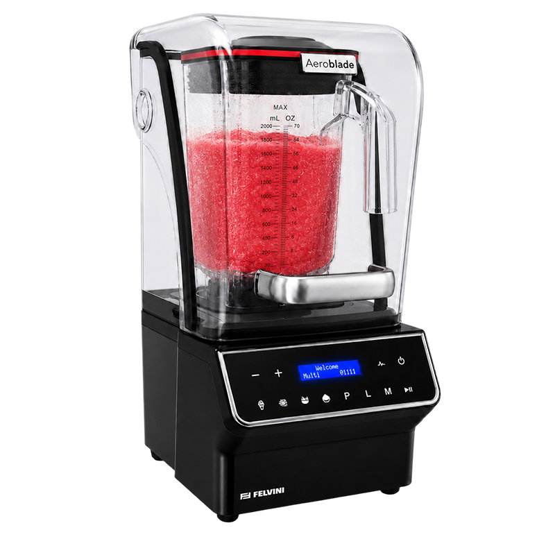 Felvini AeroBlade Dijital Bar Blender Gürültü Önleyici Kapaklı 2 Litre 1800 W Siyah