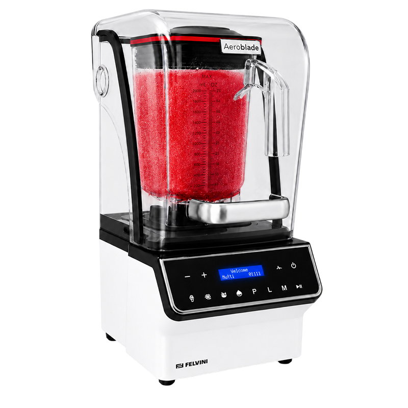 Felvini AeroBlade Digital Bar Blender with Noise Reduction Cover 2 Liters 1800 W White