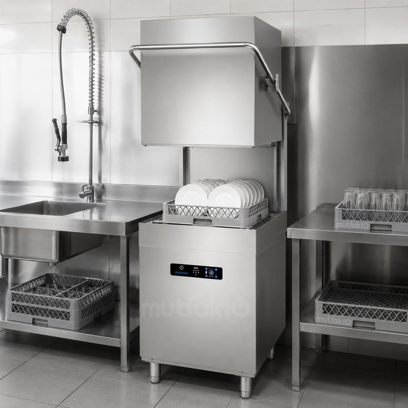 Öztiryakiler OBM 1080 T غسالة أطباق نوع غطاء، رقمية مع مضخة تصريف