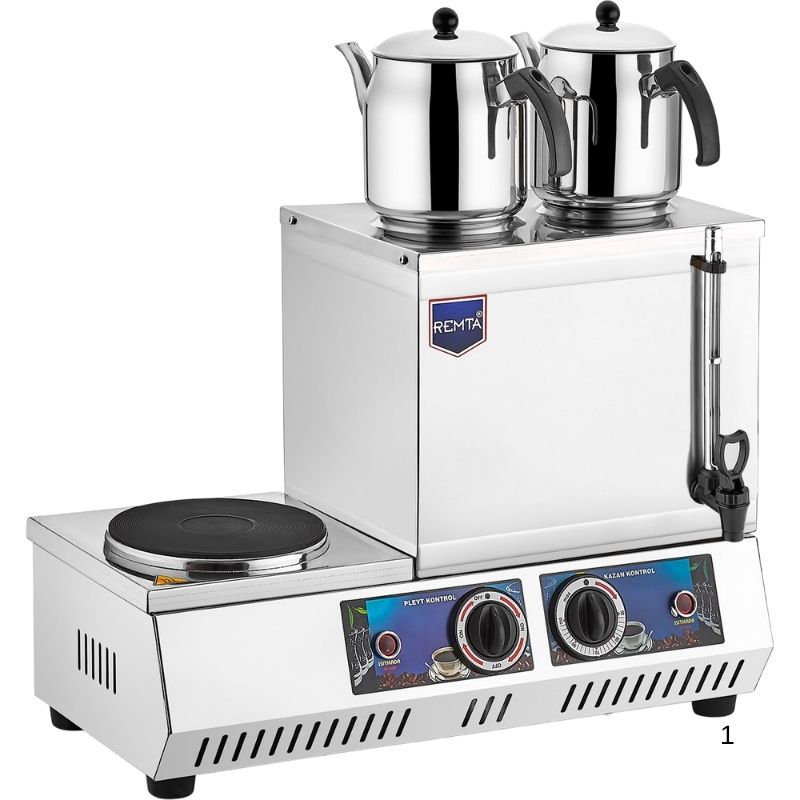 Remta K31A 20 Model Çift Demlikli Pleytli Çay Ocağı, 14 L, Elektrikli