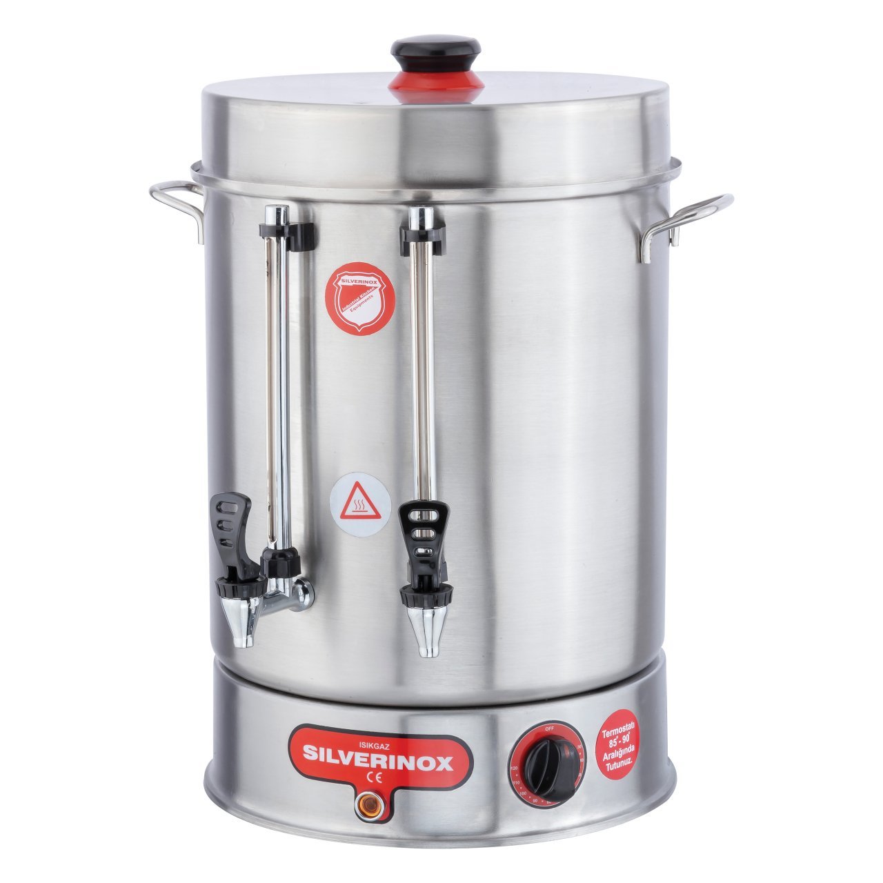 Silverinox İkazlı Metal Musluklu Çay Makinesi 12 lt