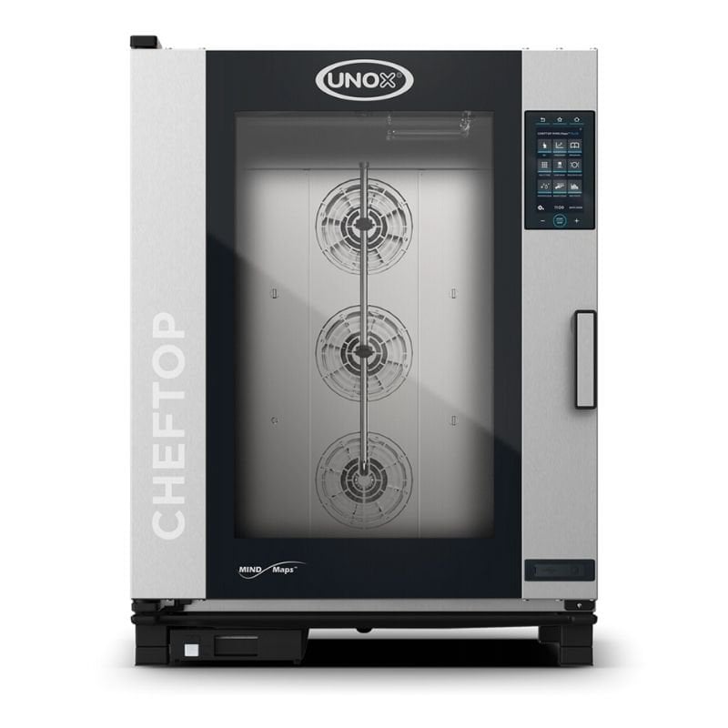 Unox Cheftop Plus Combi Konveksiyonlu Fırın Dijital 10 Tepsili GN 2/1 Gazlı XEVC-1021-GPRM