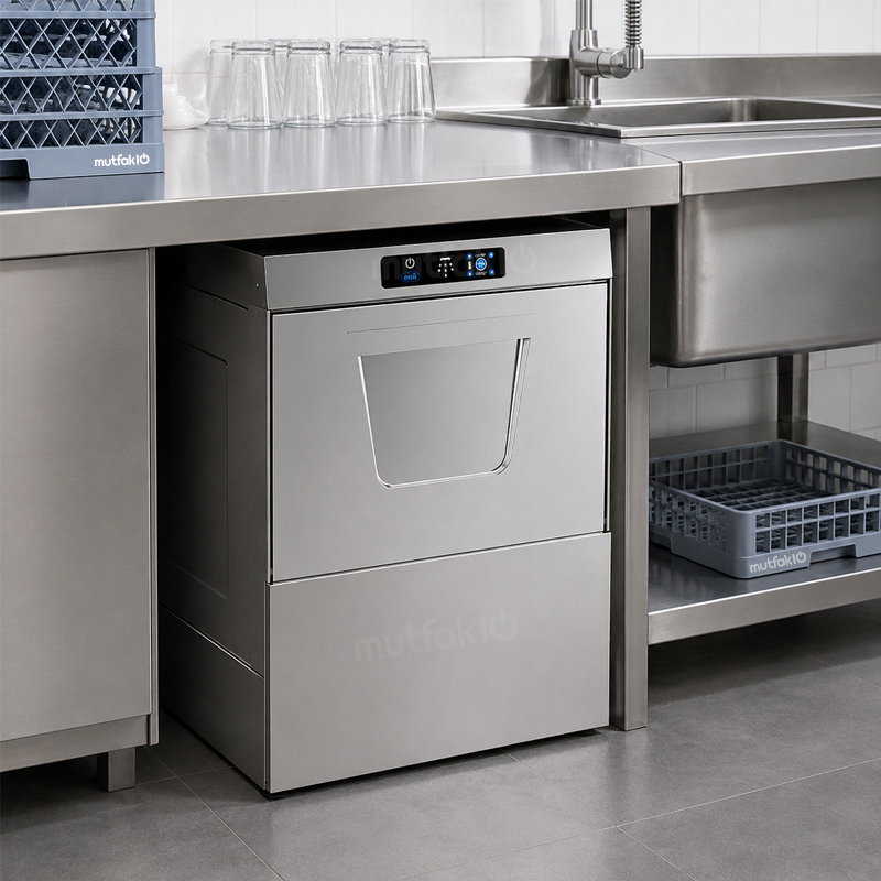 Öztiryakiler OBY 50T  Touch Dijital Bulaşık Makinesi, Tahliye Pompalı, Set Altı