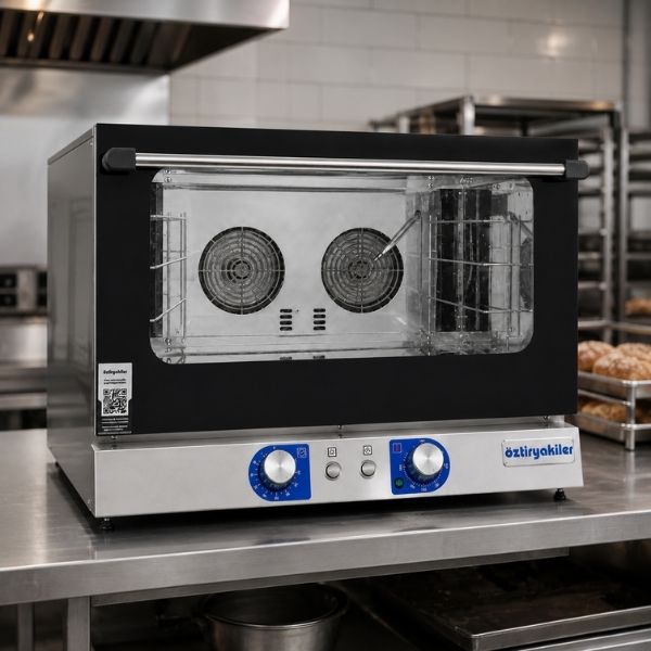 Öztiryakiler 4 Tepsi Kapasiteli 40x60 Cm Patisserie Elektrikli Manuel Pastane Fırını 380 V, OKFBE 40604
