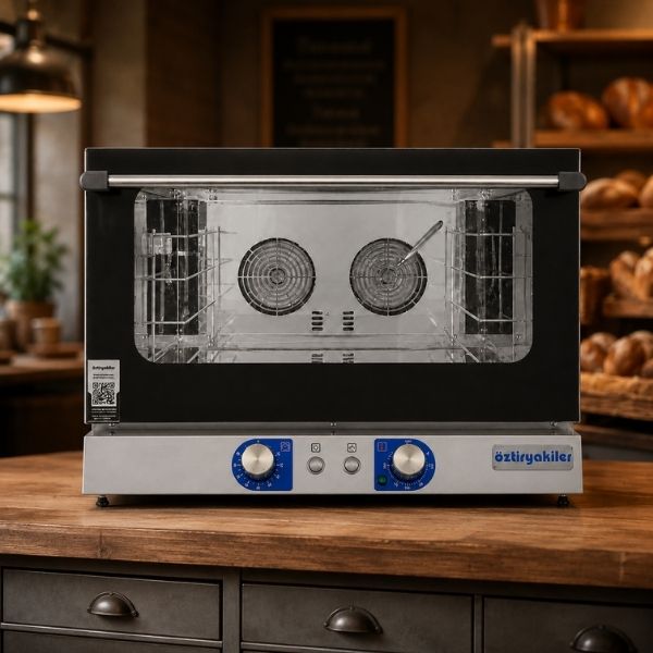 Öztiryakiler 3 Tepsi Kapasiteli 40x60 Cm Patisserie Elektrikli Manuel Pastane Fırını, 220 V OKFBE 40603