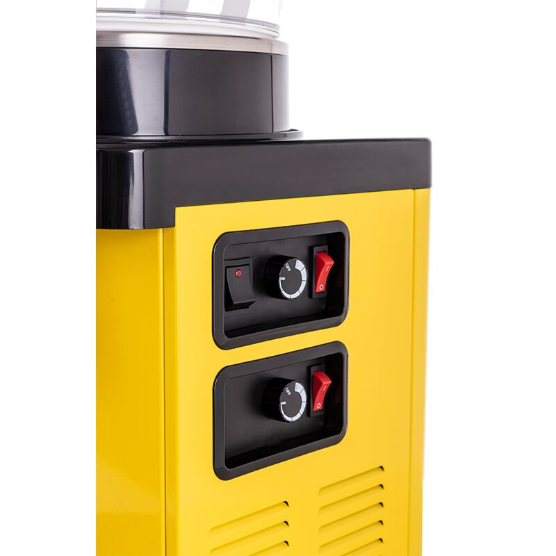 Samixir MM20 Panoramic Twin Cold Beverage Dispenser, 10 L+10 L, Yellow