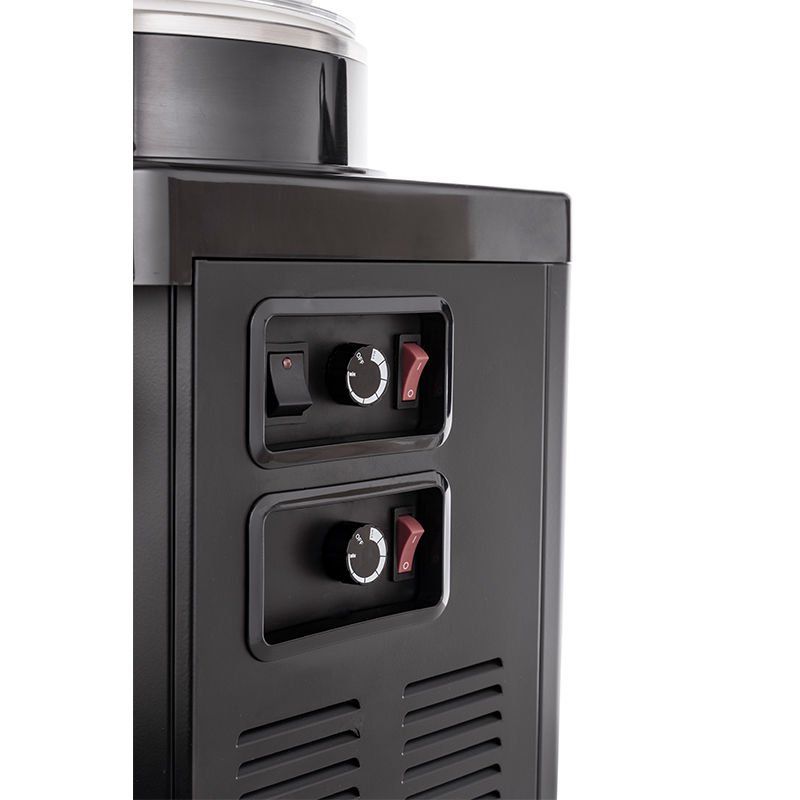 Samixir MM20 Panoramic موزع مشروبات باردة مزدوج بانورامي، 10 لتر+10 لتر، أسود