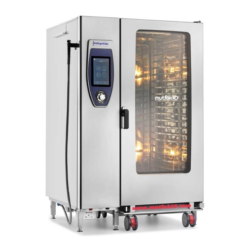 Öztiryakiler Konveksiyonlu Kombi Fırın, GN 1/1 40 Tepsi Kapasiteli Kit Arabalı, Gazlı