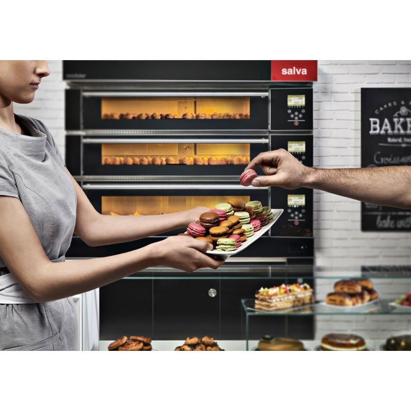 Salva Modular E-20 Stone Deck Oven, 3 Trays, Pastry Module