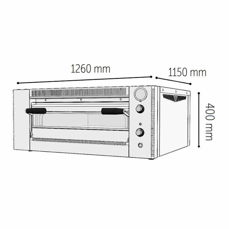 Venarro DYP9 Pizza Fırını Elektrikli, Ø 300 mm x 9