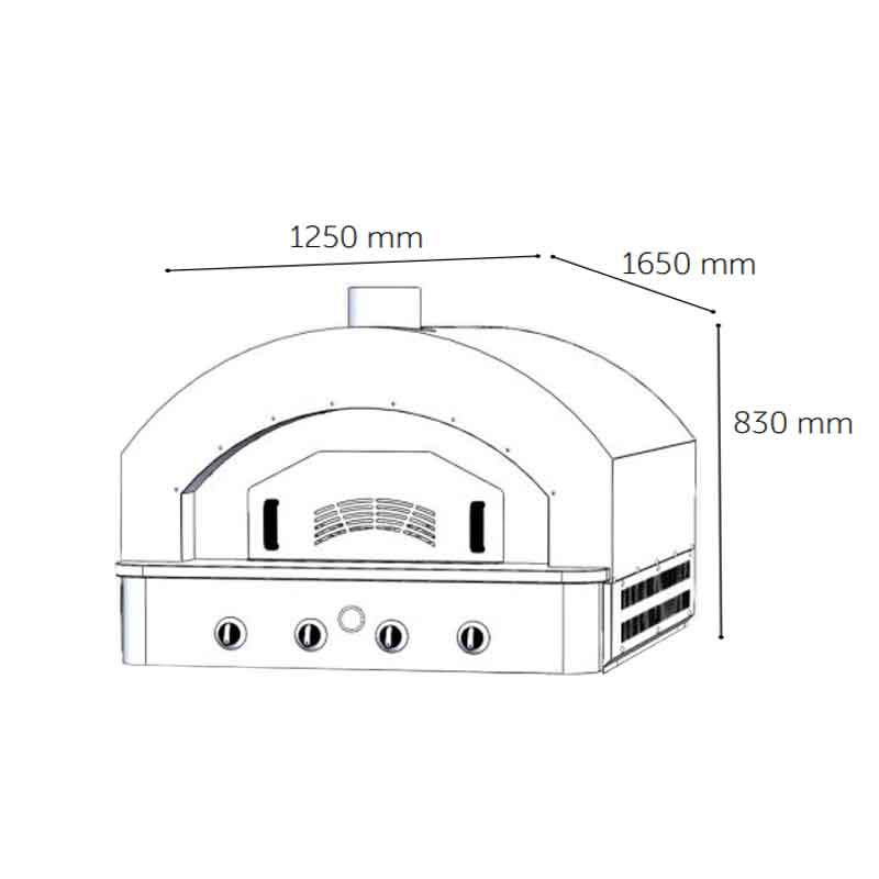 Venarro DYF-1012 Pizza and Pita Oven Green 100x120 cm Gas
