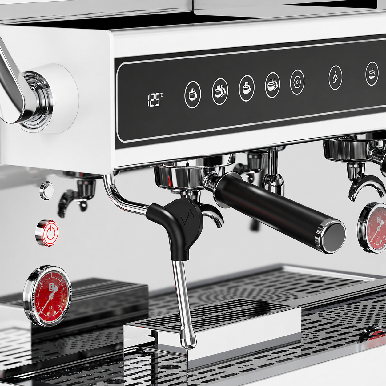 Felvini Armor Fully Automatic Espresso Coffee Machine High Group PID Controlled 2 Groups White