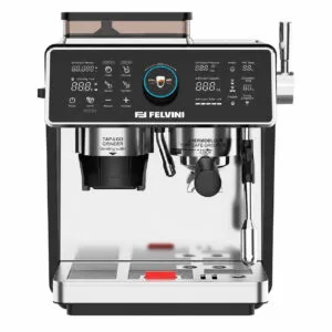 Felvini One Touch Ev Tipi Öğütücülü Espresso Makinesi PID Çift Kazan, Ön Demleme