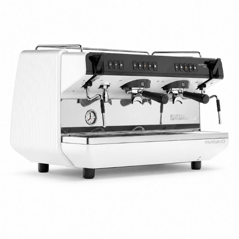 Nuova Simonelli Appia Viva Tall Cup 2 Gruplu Tam Otomatik Espresso Kahve Makinesi Beyaz